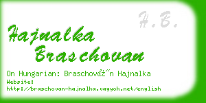 hajnalka braschovan business card